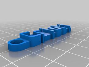 my customized message keychain 3d print model - Mito3D