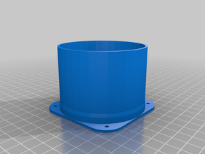 my customized tube adapter flange optional grating parametric 3d print model - Mito3D