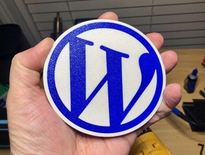 wordpress logo çok renkli 3d print model - Mito3D