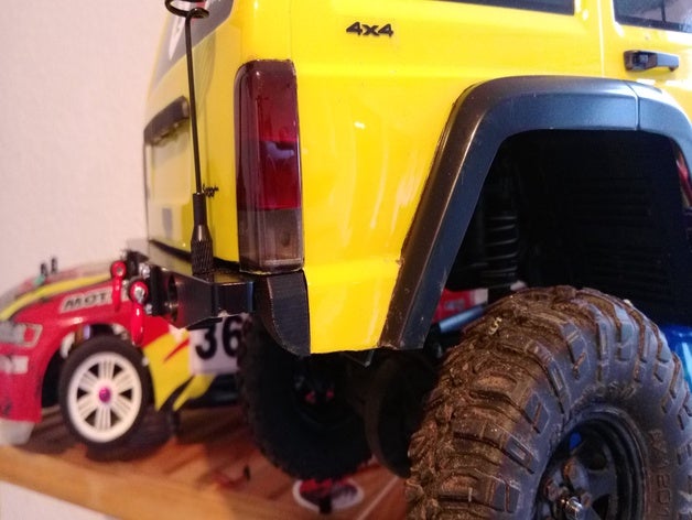 axial cherokee cola cuerpo de luz extensión scx10 scx10ii 2 ii trasera la 3D print model - Mito3D