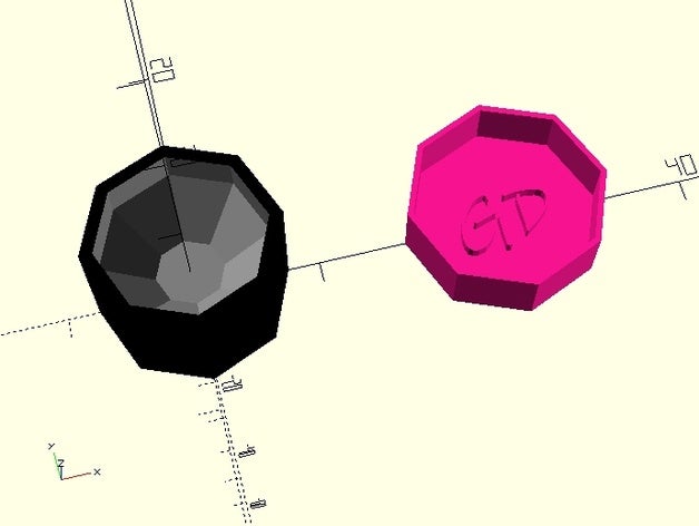 paramétrico esférica de la tapa caja cuadro el maquillaje 3D print model - Mito3D