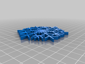 jeremy's snowy snowflake customized 3d print model - Mito3D