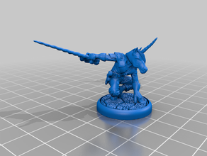 unicornfolk dnd miniatura dungeons dragons unicornio 3d print model - Mito3D