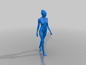 girl walk sun 3d print model - Mito3D