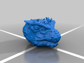space lizzard boba head monster 3d print model - Mito3D