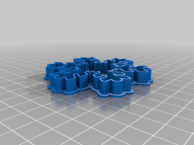 meine individuelle Schneeflocke Ausstechformen kundengebundene 3D print model - Mito3D