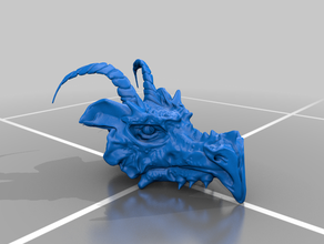 chifre drache dragão 2 boba a cabeça horn 3d print model - Mito3D