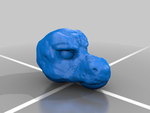 krockdino boba dino dinosaur head makerbotdigitizer monster 3d print model - Mito3D