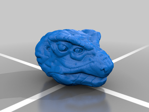 spacelizzard1 boba head lizzard monster 3d print model - Mito3D