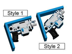 warhammer bolt pistol shelf bracket screw tape mount support 40k 3d print model - Mito3D