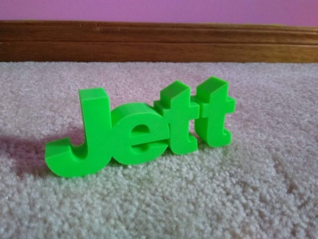 jett 3d adı isimler 3D print model - Mito3D