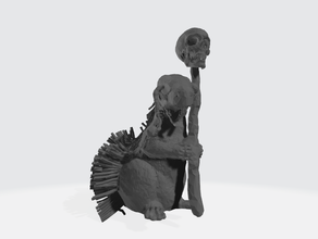 zazoom - porcupine doom mauvais blr buble la créature le mdn dndmini miniature lèvre michael mini monstre nécromancien porc-épic à lecture russe les morts-vivants licorne 3d print model - Mito3D