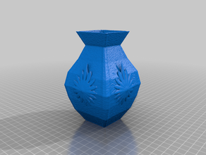 low poly crested vase 3d print model - Mito3D