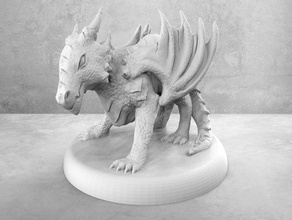 angry baby dragon cute dnd dungeons dragons game gaming mini miniature rpg small tabletop 3d print model - Mito3D