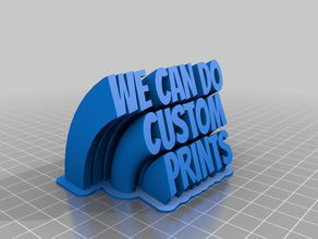 podemos fazer personalizado imprime varrendo a placa com o nome de texto 3d print model - Mito3D