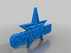cowboy design 2 custom customizable customized customizer educational toy football team nfl sports 3d print model - Mito3D