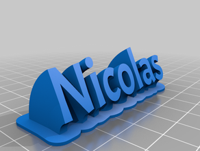 nicolas personnalisé 3d print model - Mito3D