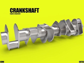 crankshaft car engine engineering 3d print model - Mito3D