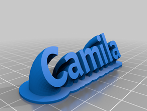 camila customized 3d print model - Mito3D