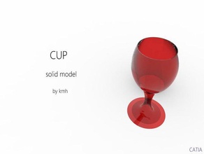 catia cup coupé tazza supporto di 3d print model - Mito3D