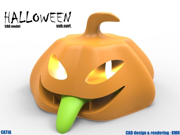 halloween pumpkin scary 3D print model - Mito3D