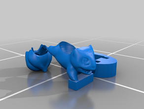 bulbasaur lamba diy ışık gecelambası pokemon 3d print model - Mito3D