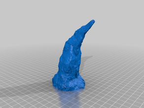 curved rock pillar 28mm 28mmscale air cult cave cavern dnd pota dungeons dragons miniatures pathfinder formation stone 3d print model - Mito3D