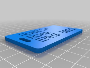 my customized customizer version luggage label 3d print model - Mito3D