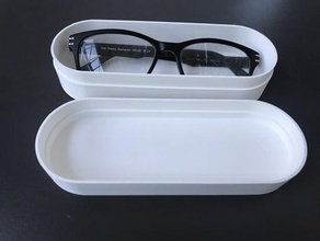 customizable glasses case rounded box lid customized eyeglasses 3d print model - Mito3D