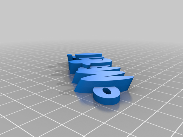 my customized iamburny's v2 text - name keyring mathis 3D print model - Mito3D