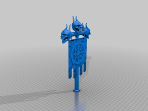 titan's chaos banner pole imperial guard titan warhammer 40k 3d print model - Mito3D