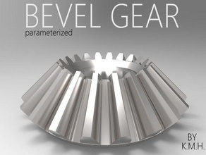 straight bevel gear gears 3d print model - Mito3D