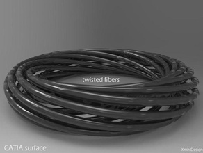 twisted fibre contorte tubi le i 3d print model - Mito3D
