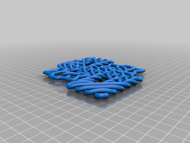 celtic knot square 3D print model - Mito3D