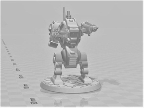 furia furibundus modello di stile dreadnought - 28mm robot, sci-fi gratuita dremel robot spazio 3d print model - Mito3D