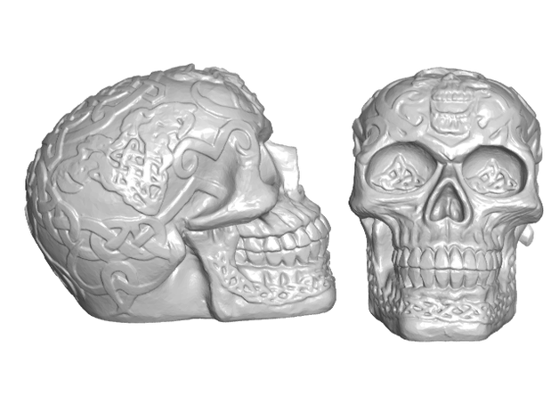 celtic skull refrigerator whiteboard magnets fridge magnet 3D print model - Mito3D