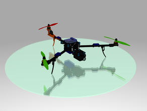 tricopter ardupilot freecad multicopter 3d print model - Mito3D