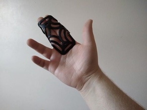 moldeable doble dedo entablillado médica los dispositivos médicos férula 3d print model - Mito3D