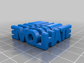 my customized two word sculpture 3d print model - Mito3D