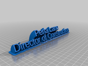 my customized sweeping 2-line name plate perla 3d print model - Mito3D