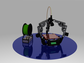 simpson gus construcción de la base impresora 3d Impresora delta freecad 3d print model - Mito3D