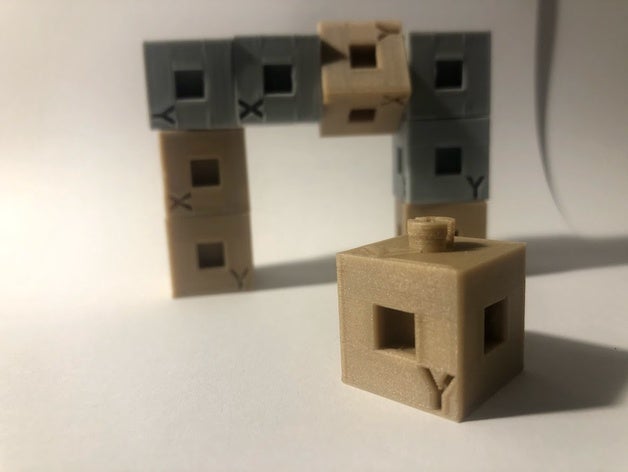 stacking calibration cube scalicube stackable test 3D print model - Mito3D