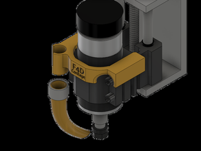 porte tuyau aspirateur cnc c3040t machine mill router vacuum cleaner adapter 3d print model - Mito3D