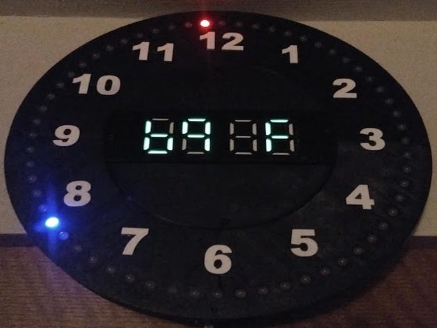 neopixel de 7 segmentos display De Visualização arduino esp8266 neopixels 3D print model - Mito3D