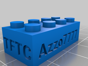my customized lego compatible text bricks 3d print model - Mito3D
