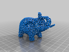 voro elefante voronoi 3d print model - Mito3D