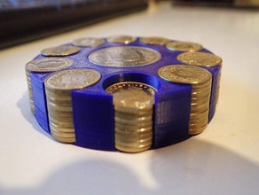 swiss 5cent coin organizer cent coins holder 3d print model - Mito3D