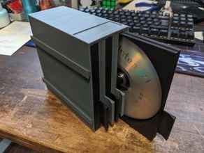 shelf 5x5cd dvds disk drawer 3d print model - Mito3D
