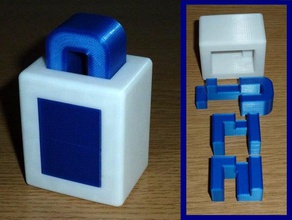 mini lock puzzle burr 3d print model - Mito3D