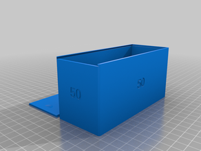 50mm caixa prego personalizado 3d print model - Mito3D